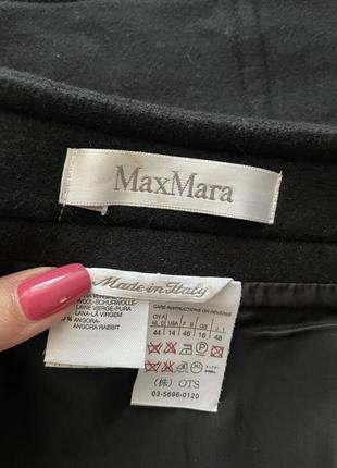 Шерстяная черная юбка замшевая бахрома max mara 446 фото