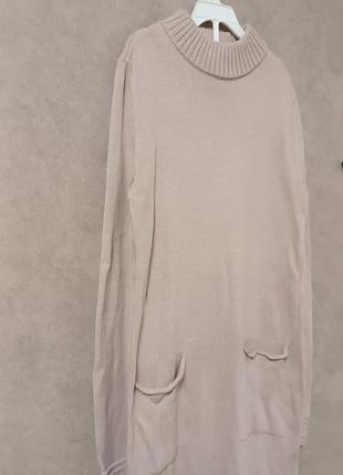 Тепле плаття светр із горлом sl.ira міді з кишенями гольф4 фото