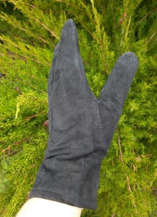 Утепленные перчатки италия замш шерсть3 фото