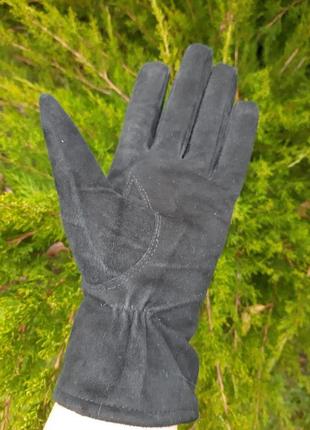 Утепленные перчатки италия замш шерсть9 фото