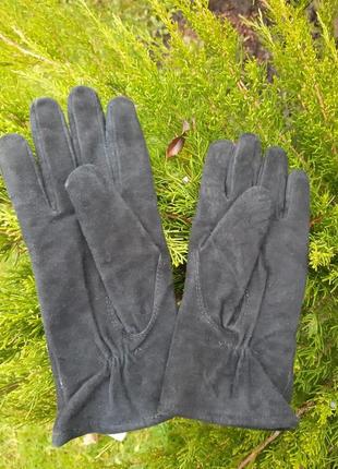 Утепленные перчатки италия замш шерсть10 фото