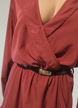 Сукня бордового кольору, plt.6 фото