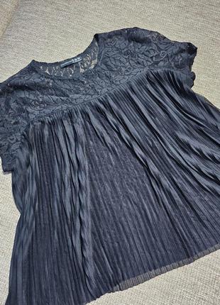 Блуза на свято плісеровка, пліссе, гофре, мереживо, гіпюр