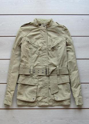 Распродажа! винтажная куртка плащ в стиле милитари с поясом и карманами от cinque