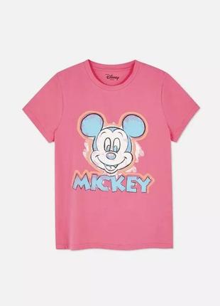 Зручна, яскрава рожева і весела футболка mikki mouse , дісней, міккі маус, disney6 фото