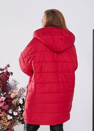 Теплое зимнее пальто, зимняя удлиненная куртка на силиконе2 фото