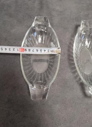 Стеклянная тарелка для салатов закусок лодочки салатник