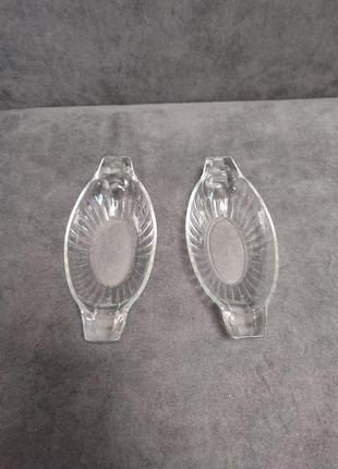 Стеклянная тарелка для салатов закусок лодочки салатник