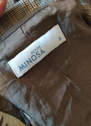 Весенний пиджак в клетку клетчатый 50%шерсть  minosa5 фото