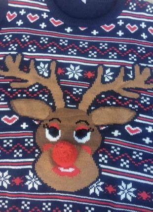 Новорічний светр реглан h&m кофта свитер лонгслив стильный  худи пуловер актуальный джемпер тренд2 фото