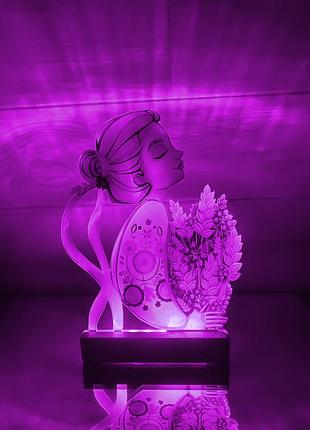 Ночник украинка с регулировкой света через пульт ду