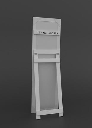 Зеркало в белой раме 176х56 стильное в широкой раме, зеркало напольное большое на...