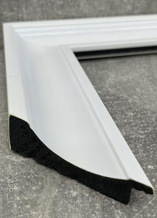 Напольное белое зеркало 50 170 стильное примерочное в узкой раме, зеркало стоячее в...