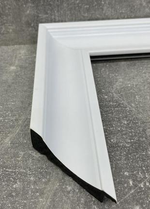 Напольное белое зеркало 50 170 стильное примерочное в узкой раме, зеркало стоячее в...