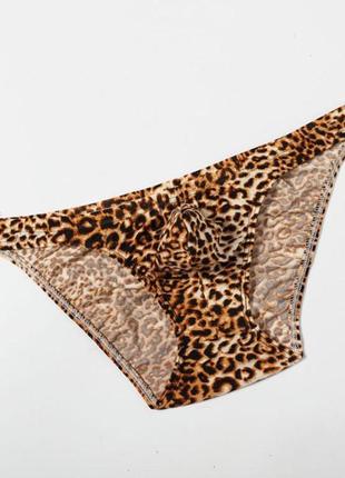 Сексуальное нижнее белье для мужчин с принтом леопард 🐆3 фото