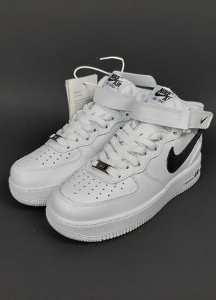 Кроссовки женские осень - зима nike air force 1 высокие10 фото