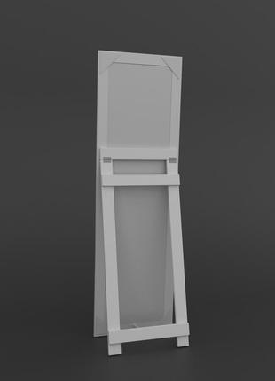 Зеркало в белой раме 176х56 стильное в широкой раме, зеркало напольное большое на полный рост в прихожую5 фото