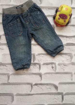 Штани джинсові, утепленні на резинці1 фото