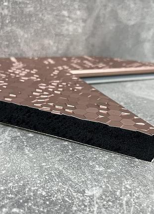 Зеркало розовое золото 176х56 стильное в широкой раме, зеркало напольное большое на...