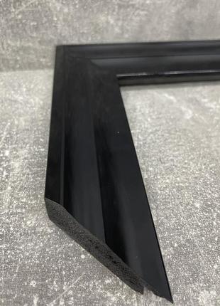 Зеркало навесное черное 78х58 в узкой раме для спальни, настенные зеркала в багетной...