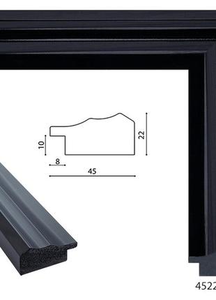 Зеркало навесное черное 78х58 в узкой раме для спальни, настенные зеркала в багетной...
