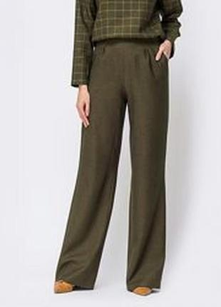 Стильні оригінальні брюки з вишивкою для стрункої високої дівчини promod 34.