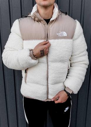 Очень стильная качественная мужская куртка барашек с капюшоном зимняя теплая3 фото