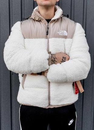 Очень стильная качественная мужская куртка барашек с капюшоном зимняя теплая4 фото