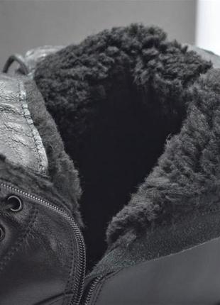 Женские модные зимние кожаные ботинки черные corso vito 0224274915 фото