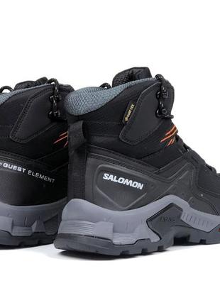 Зимние мужские кроссовки salomon BSDx gore-tex black черного цвета термо4 фото