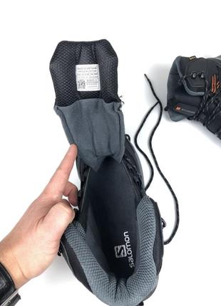 Зимові чоловічі кросівки salomon gtx gore-tex black чорного кольору термо2 фото