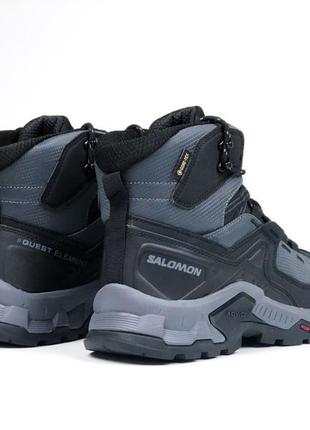 Зимние мужские кроссовки salomon BSDx gore-tex grey black черного с серым цветов термо5 фото