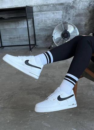 Женские кроссовки  nike air force 1 lx white black8 фото