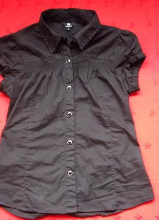 Фирменная чёрная рубашка блузка