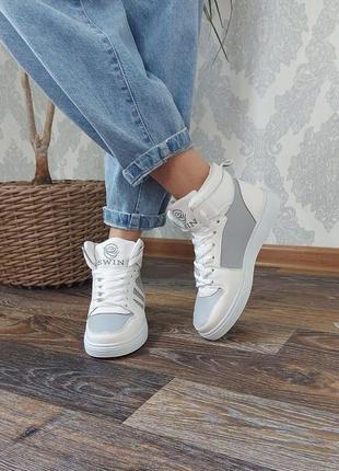 Женские кроссовки  shoes grey white5 фото