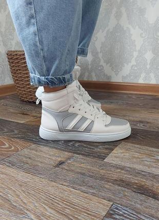 Женские кроссовки  shoes grey white4 фото