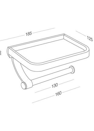 Держатель для туалетной бумаги (черный)