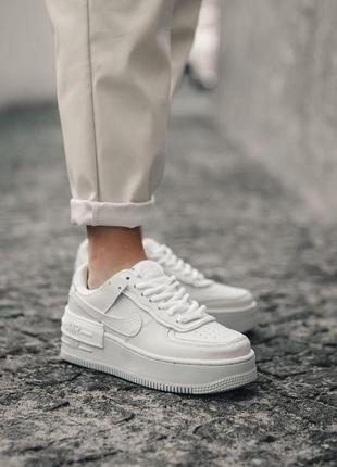 Женские кроссовки  nike air force 1 shadow white