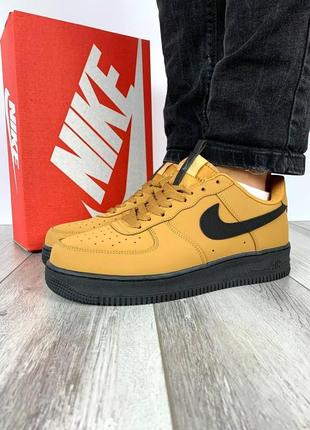 Мужские кроссовки  nike air force 1 brown black