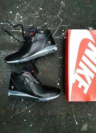 Чоловічі кросівки  nike winter sneakers black grey8 фото