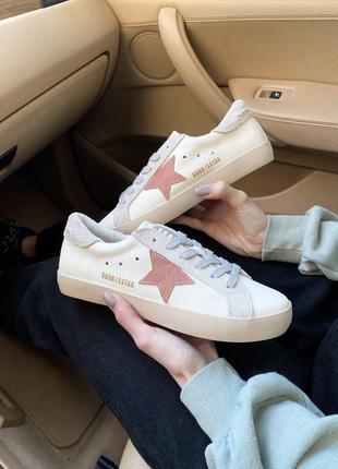 Женские кроссовки  golden goose beige star