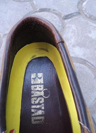 Кожаные туфли мокасины bastad р.377 фото