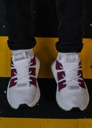 Кроссовки мужские adidas prophere white bordo8 фото