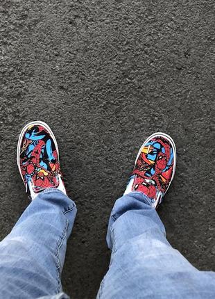 Слипоны amazing spiderman vans slip on1 фото