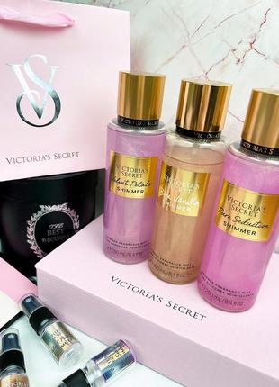 Сет 3 спреї по 10мл victoria's secret love spell pure seduction bare vanilla shimmer розпив оригінал1 фото