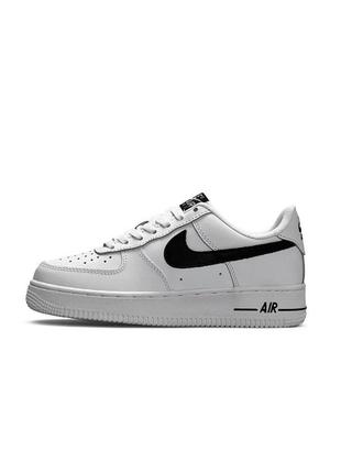 Жіночі кросівки nike air force 1 all white black v2