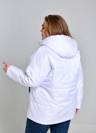 Женская зимняя куртка стеганная стильная зима батал черная белая красная бежевая молоко больших размеров еврозима весна9 фото