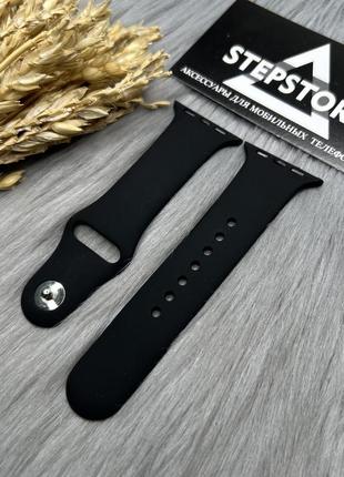 Ремешок s-m силиконовый для apple watch 38 40 41 мм series 1 2 3 4 5 6 7 se браслет однотонный цветный1 фото