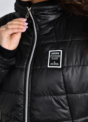 Жіноча зимова куртка стьогана стильна зима батал чорна бордо великих розмірів  наложка післяплата8 фото