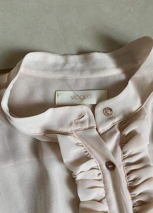 Блуза эксклюзив шифоновая нюдовая дорогой бренд италии vicolo размер м8 фото